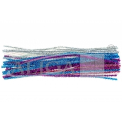 Druciki kreatywne   MIX KOLORÓW  metalizowanych, 6mm x 30cm. op. 40szt.